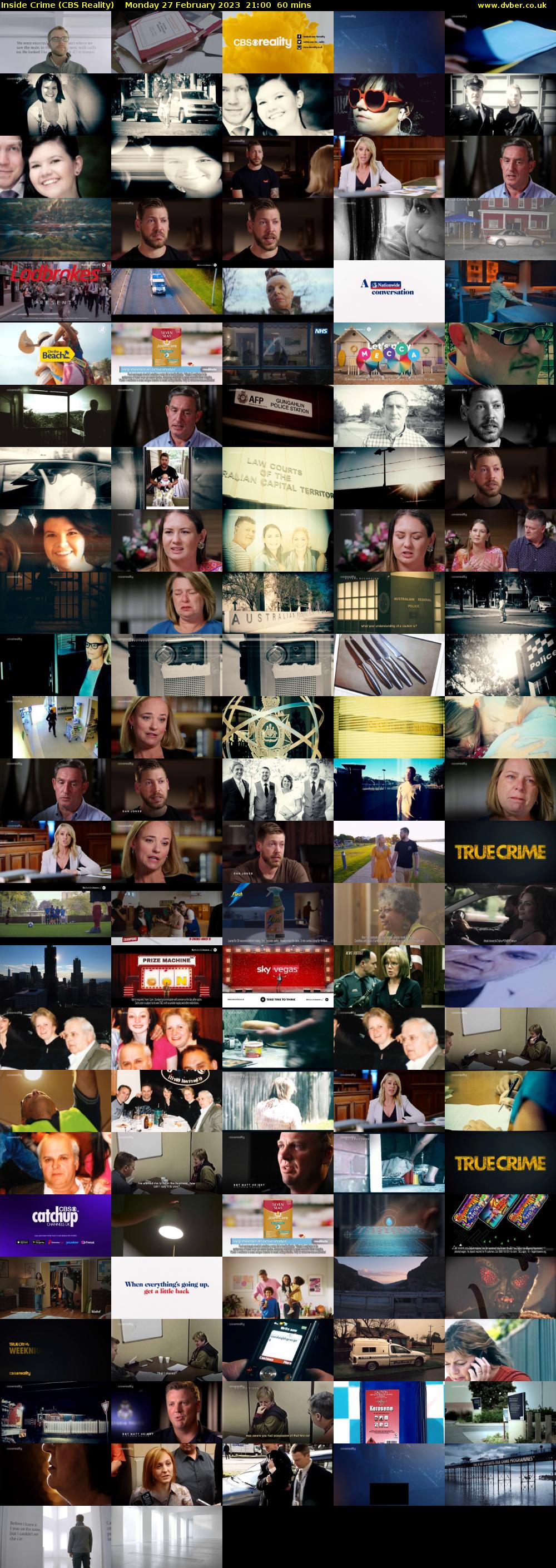 Inside Crime (CBS Reality) Monday 27 February 2023 21:00 - 22:00