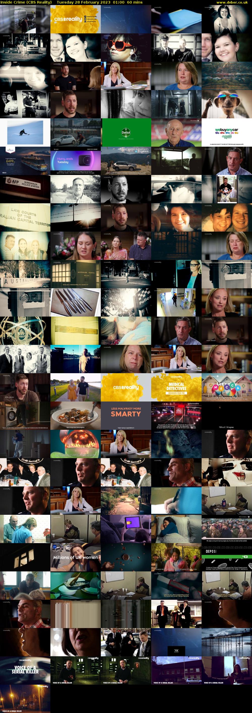 Inside Crime (CBS Reality) Tuesday 28 February 2023 01:00 - 02:00