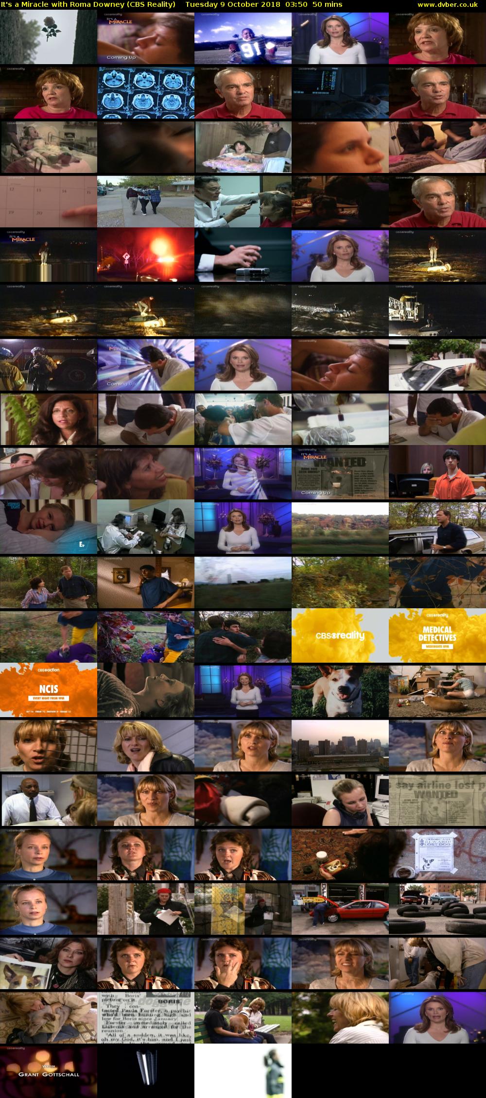 It's a Miracle with Roma Downey (CBS Reality) Tuesday 9 October 2018 03:50 - 04:40