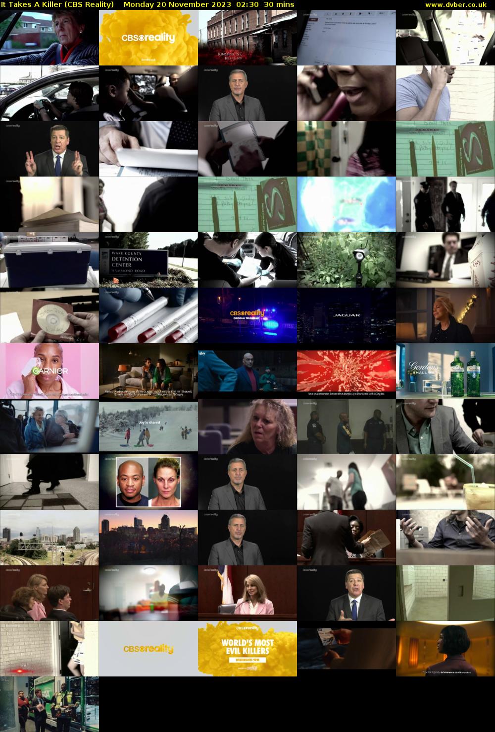 It Takes A Killer (CBS Reality) Monday 20 November 2023 02:30 - 03:00