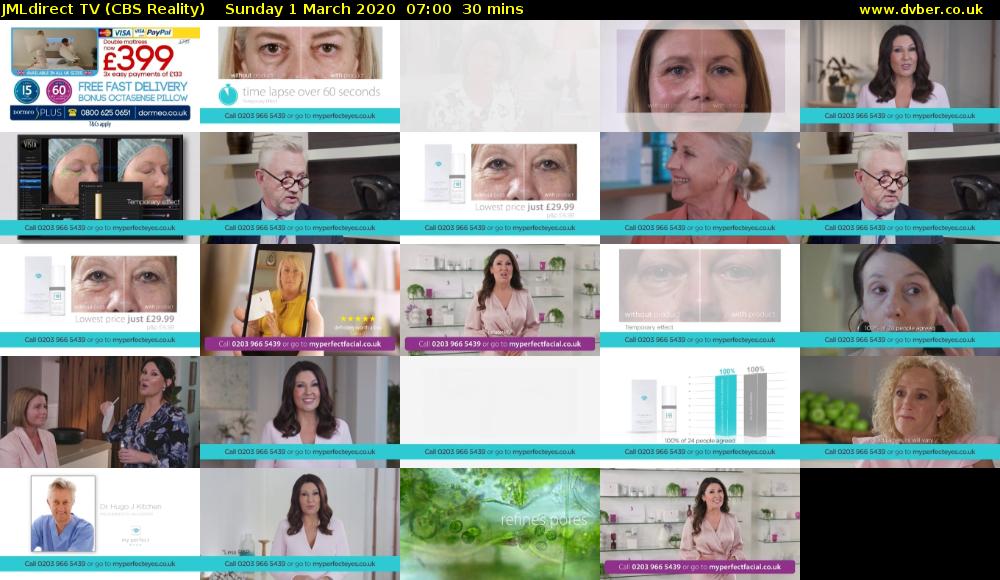 JMLdirect TV (CBS Reality) Sunday 1 March 2020 07:00 - 07:30