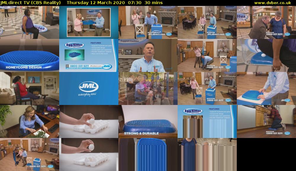 JMLdirect TV (CBS Reality) Thursday 12 March 2020 07:30 - 08:00
