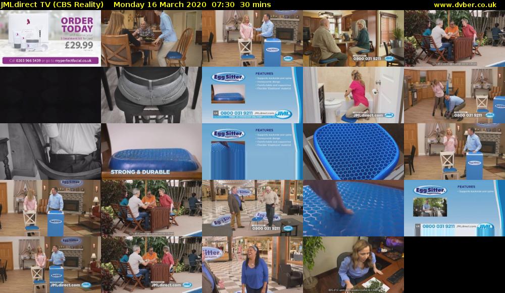 JMLdirect TV (CBS Reality) Monday 16 March 2020 07:30 - 08:00
