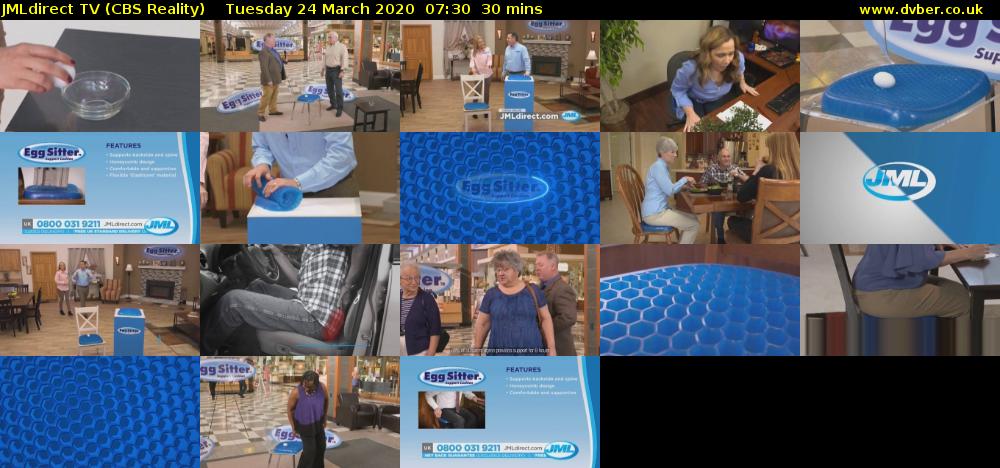 JMLdirect TV (CBS Reality) Tuesday 24 March 2020 07:30 - 08:00