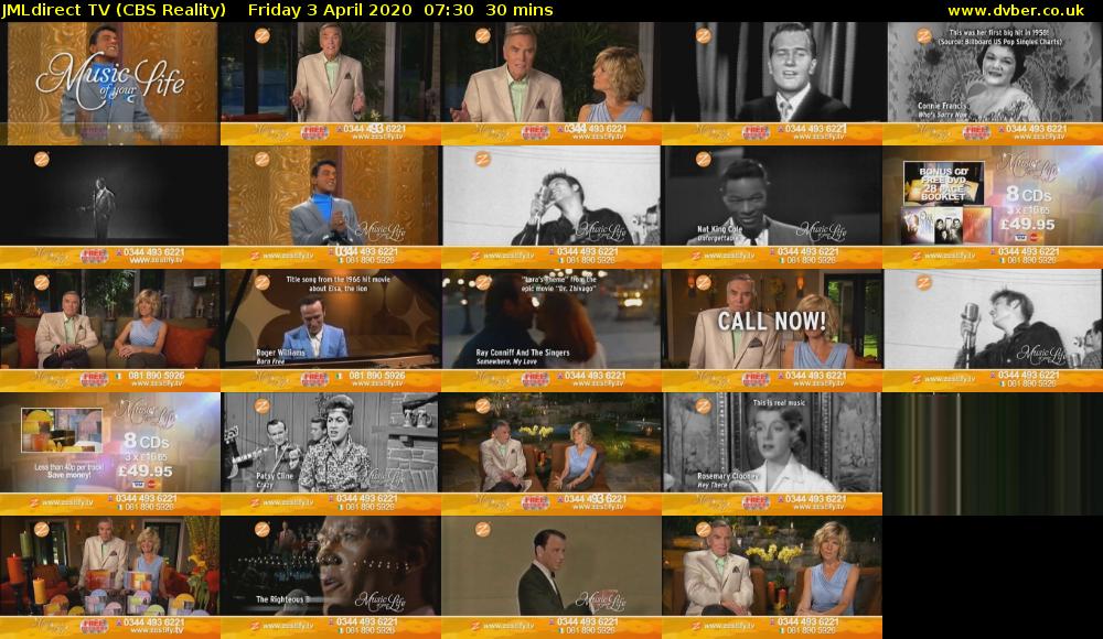 JMLdirect TV (CBS Reality) Friday 3 April 2020 07:30 - 08:00