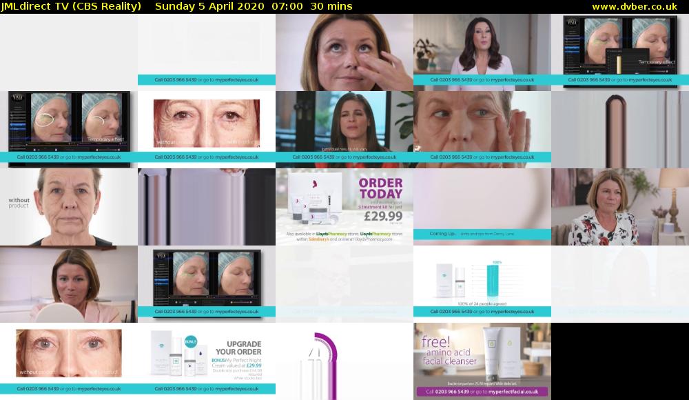 JMLdirect TV (CBS Reality) Sunday 5 April 2020 07:00 - 07:30