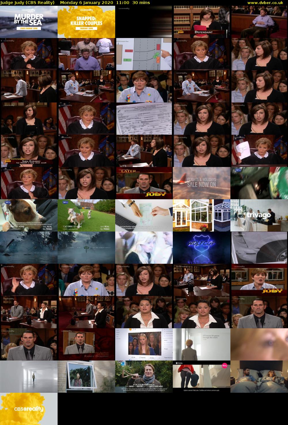 Judge Judy (CBS Reality) Monday 6 January 2020 11:00 - 11:30