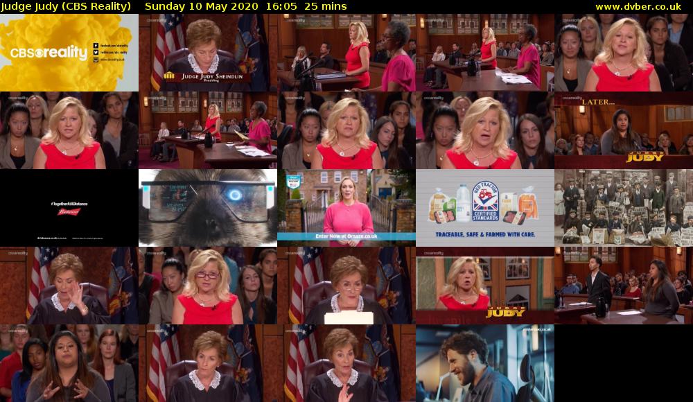 Judge Judy (CBS Reality) Sunday 10 May 2020 16:05 - 16:30