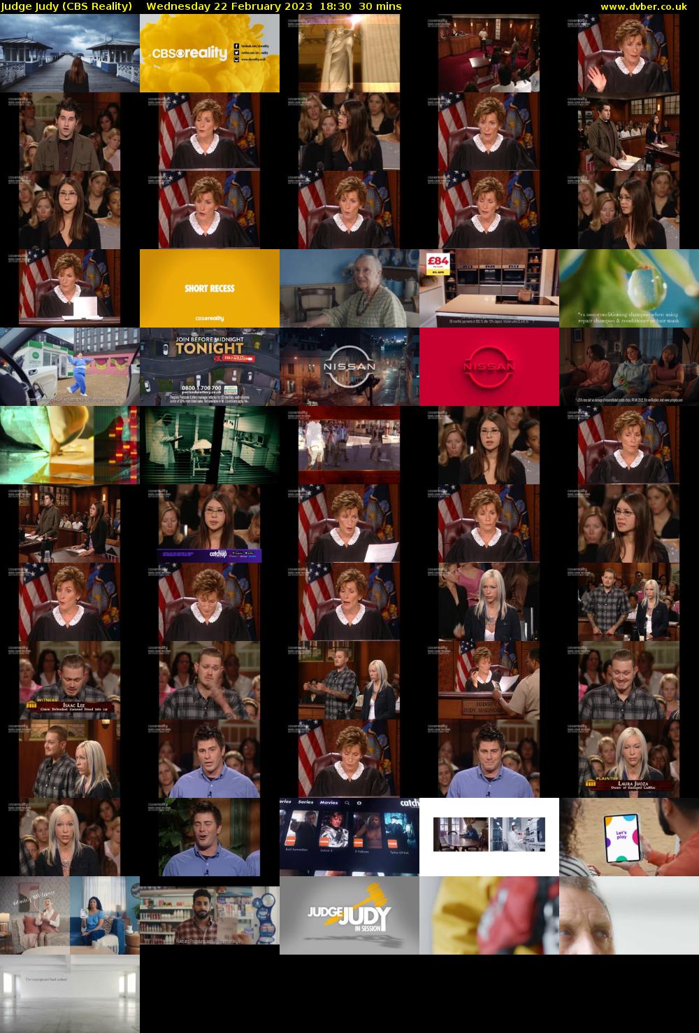 Judge Judy (CBS Reality) Wednesday 22 February 2023 18:30 - 19:00