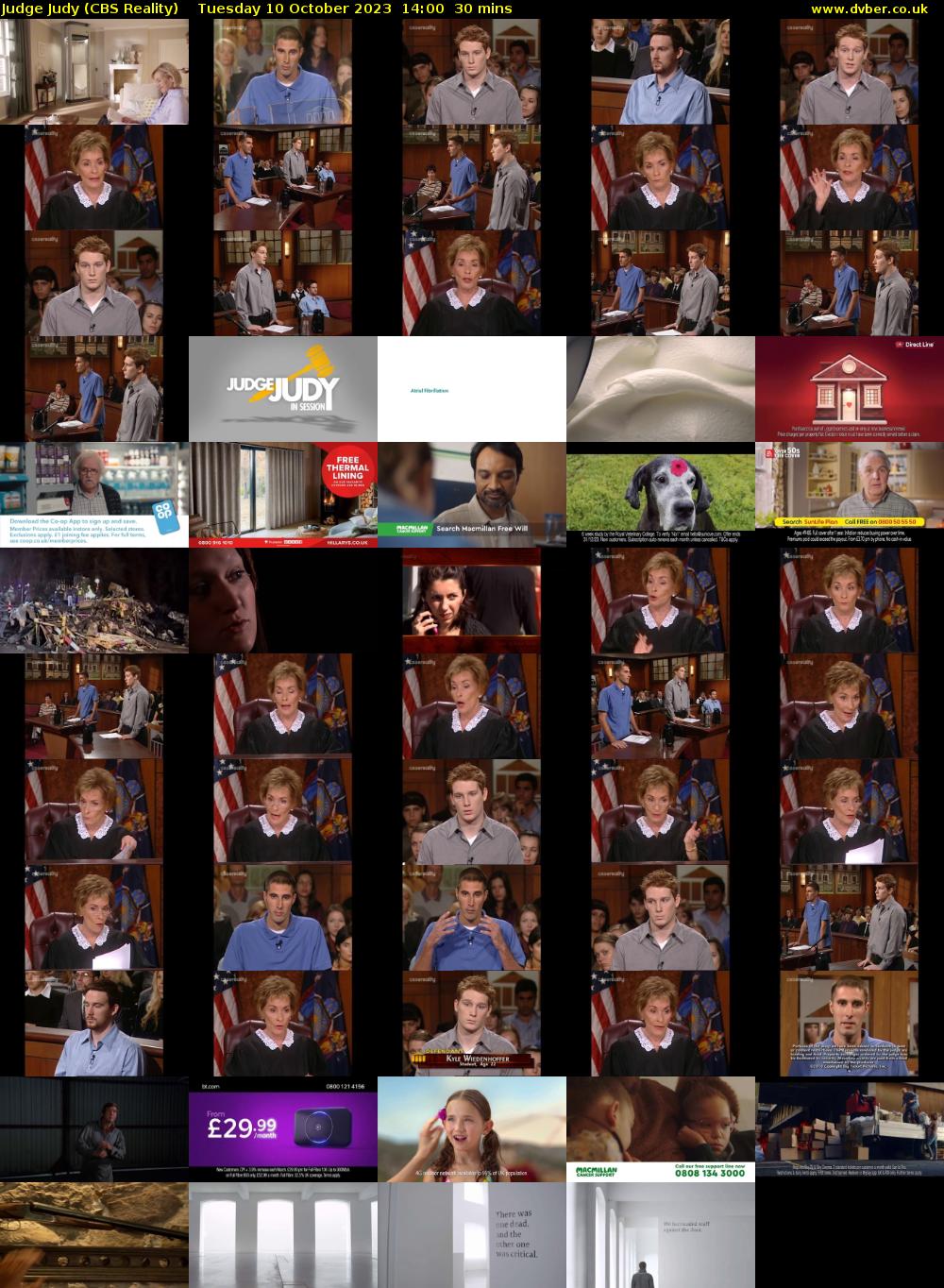 Judge Judy (CBS Reality) Tuesday 10 October 2023 14:00 - 14:30