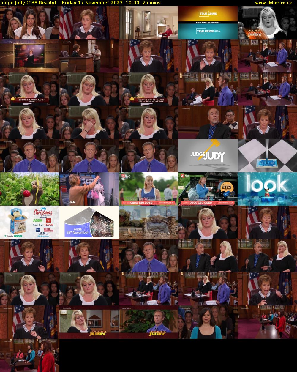 Judge Judy (CBS Reality) Friday 17 November 2023 10:40 - 11:05