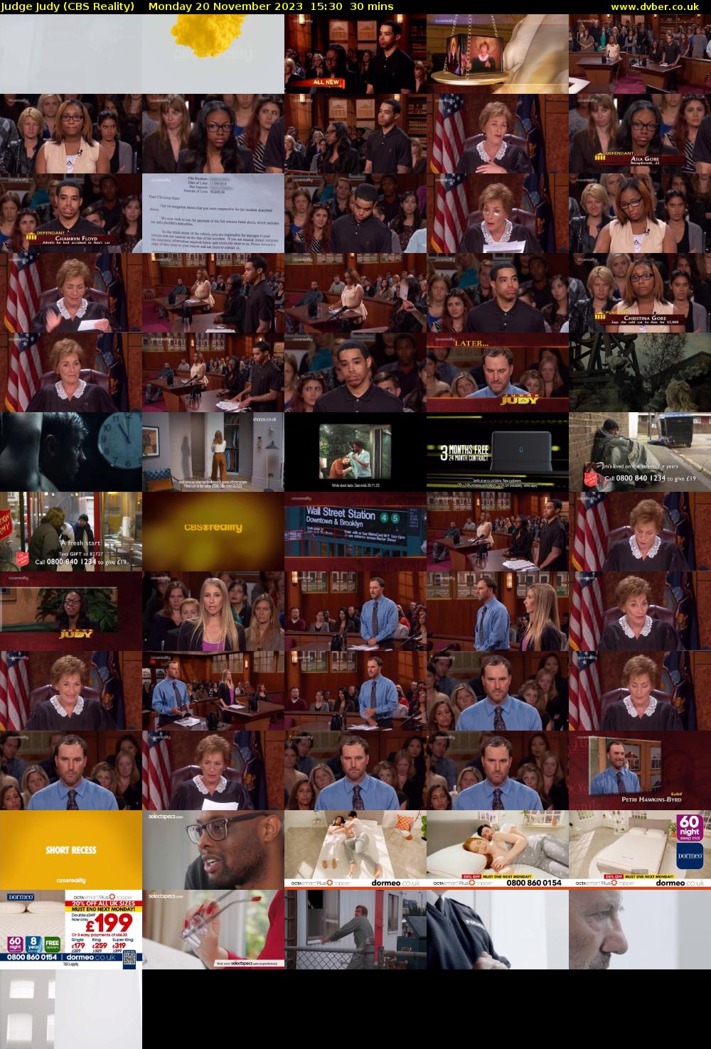 Judge Judy (CBS Reality) Monday 20 November 2023 15:30 - 16:00