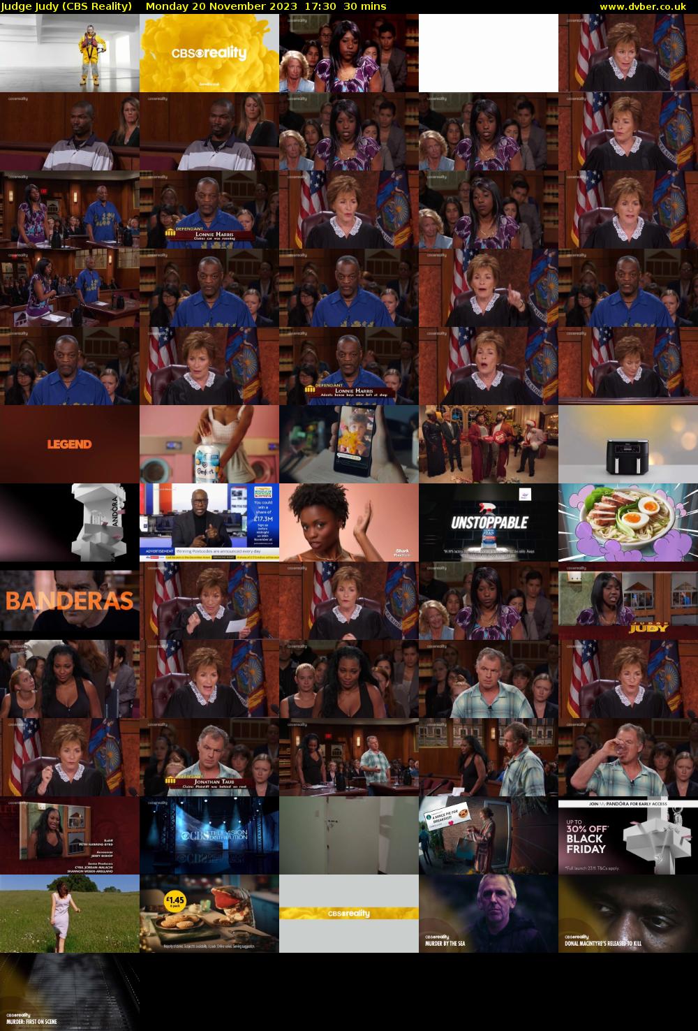 Judge Judy (CBS Reality) Monday 20 November 2023 17:30 - 18:00