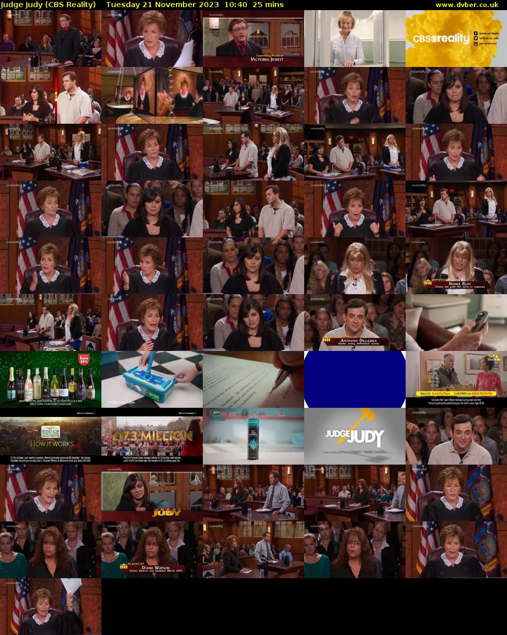 Judge Judy (CBS Reality) Tuesday 21 November 2023 10:40 - 11:05