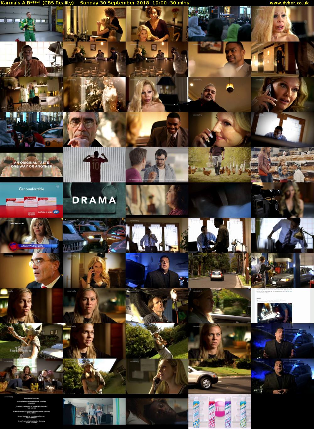 Karma's A B****! (CBS Reality) Sunday 30 September 2018 19:00 - 19:30