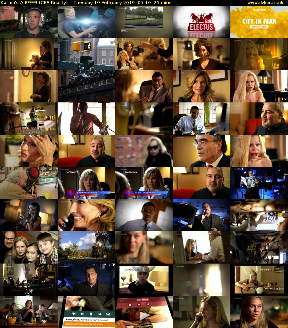Karma's A B****! (CBS Reality) Tuesday 19 February 2019 05:10 - 05:35
