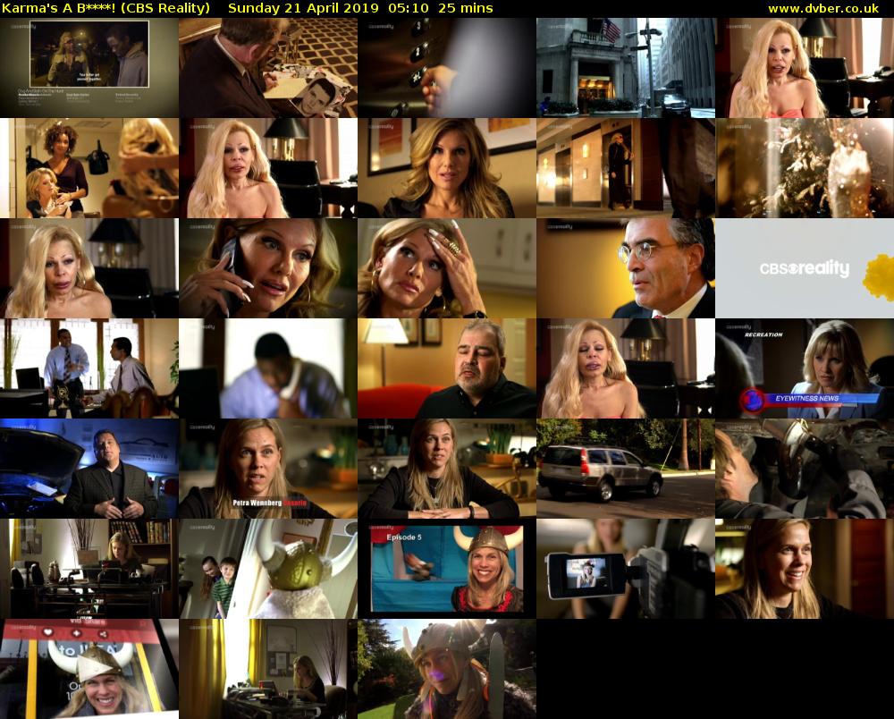 Karma's A B****! (CBS Reality) Sunday 21 April 2019 05:10 - 05:35
