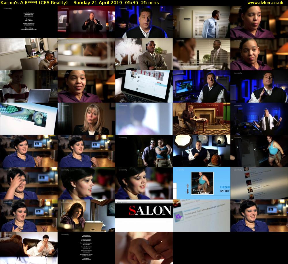 Karma's A B****! (CBS Reality) Sunday 21 April 2019 05:35 - 06:00