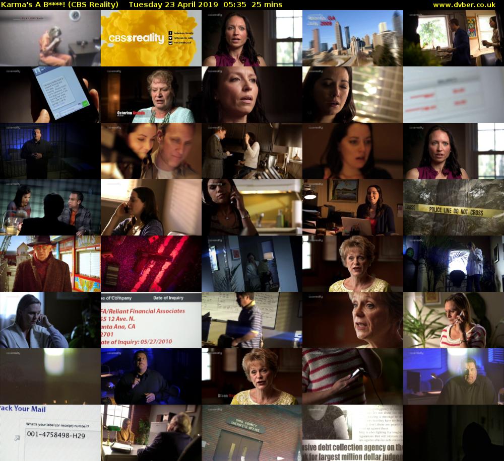 Karma's A B****! (CBS Reality) Tuesday 23 April 2019 05:35 - 06:00
