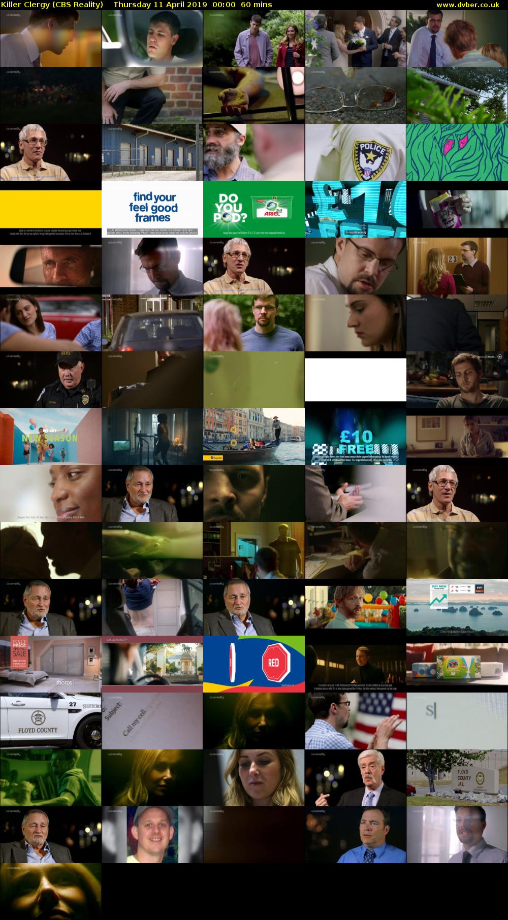 Killer Clergy (CBS Reality) Thursday 11 April 2019 00:00 - 01:00