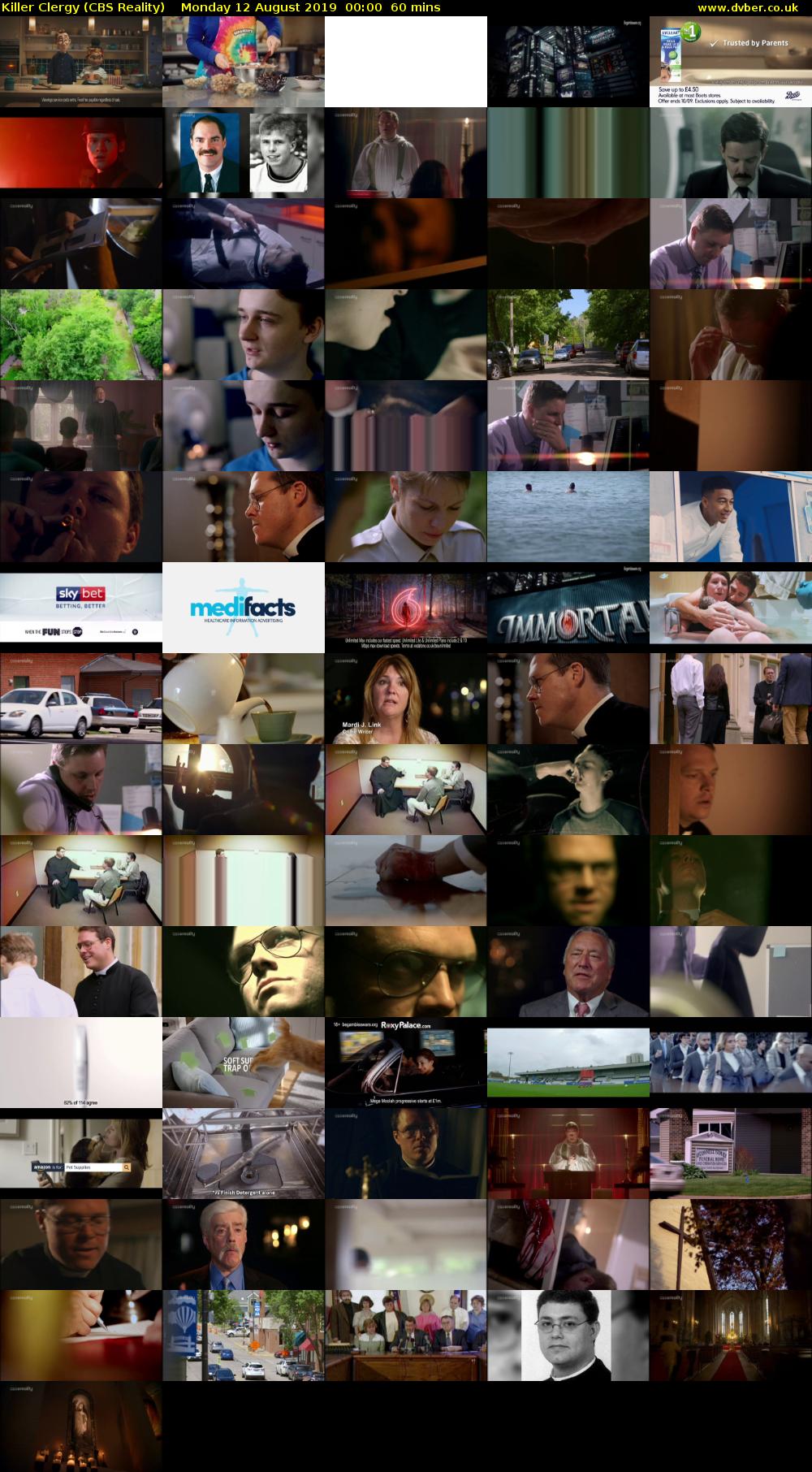 Killer Clergy (CBS Reality) Monday 12 August 2019 00:00 - 01:00