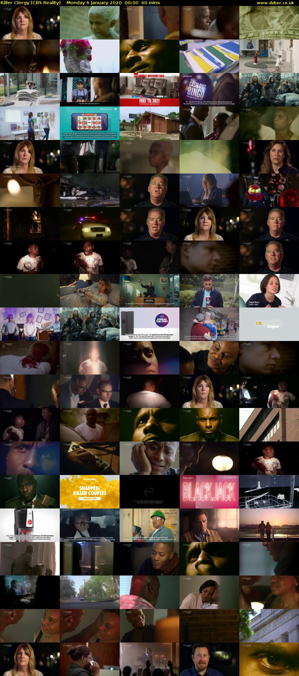 Killer Clergy (CBS Reality) Monday 6 January 2020 00:00 - 01:00