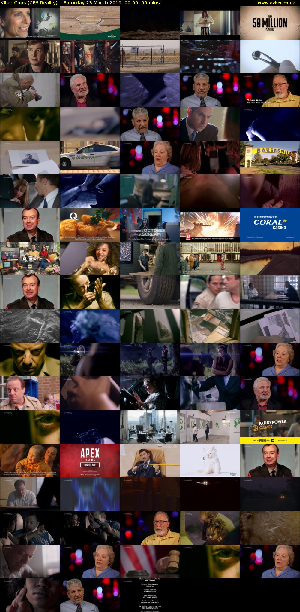 Killer Cops (CBS Reality) Saturday 23 March 2019 00:00 - 01:00
