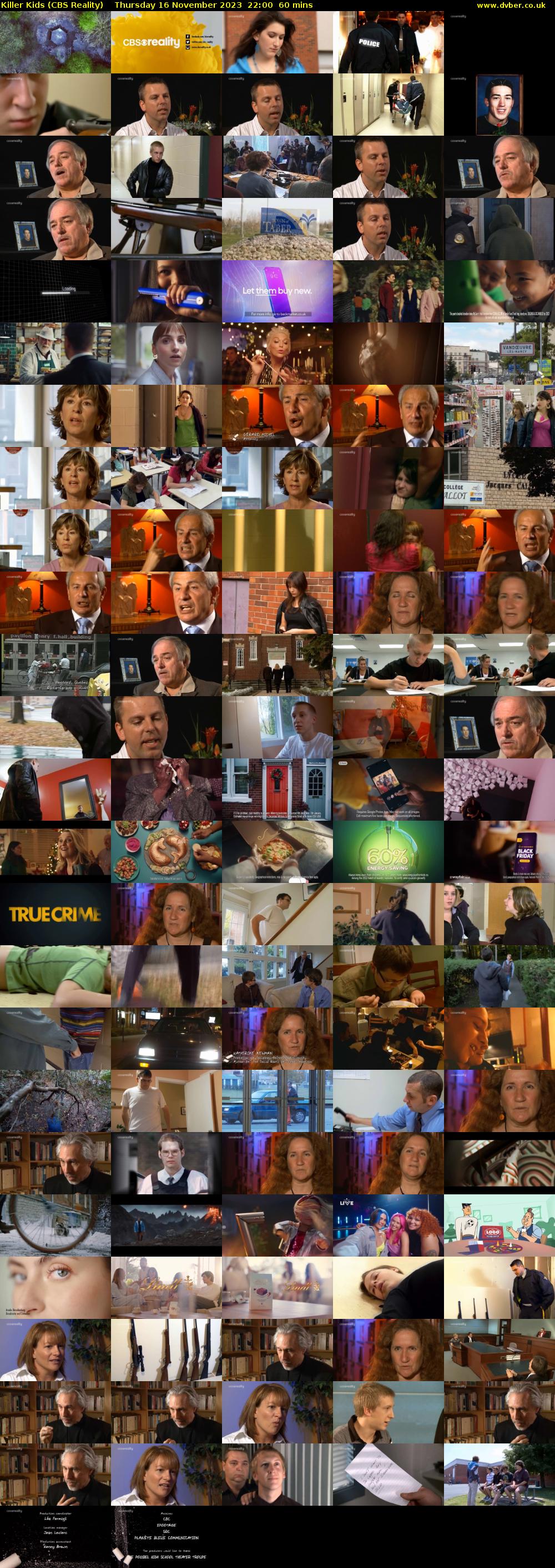 Killer Kids (CBS Reality) Thursday 16 November 2023 22:00 - 23:00