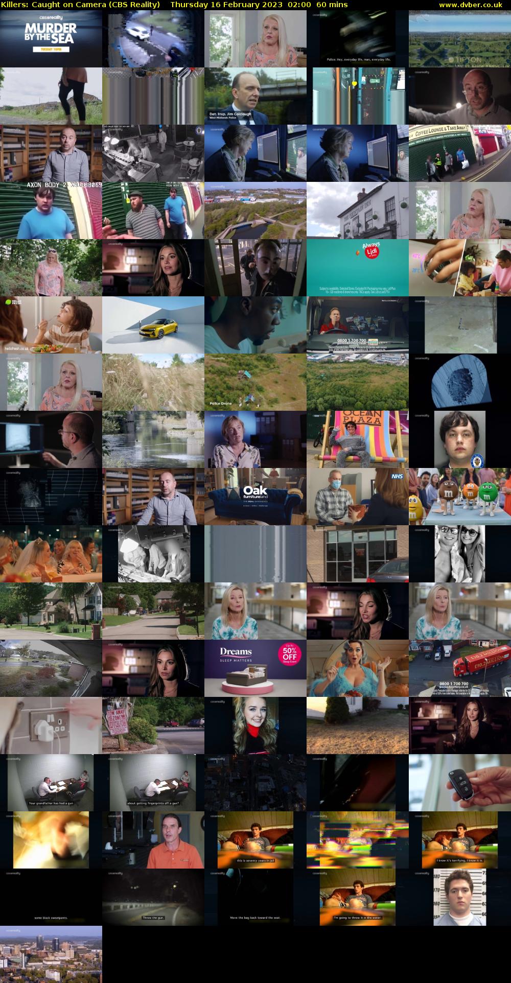 Killers: Caught on Camera (CBS Reality) Thursday 16 February 2023 02:00 - 03:00