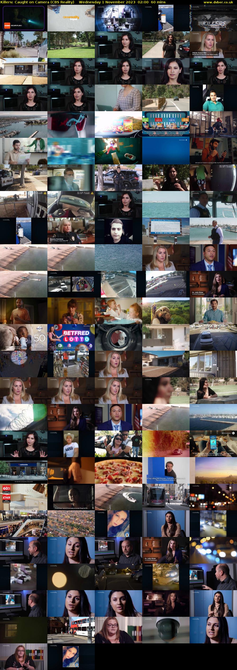 Killers: Caught on Camera (CBS Reality) Wednesday 1 November 2023 02:00 - 03:00