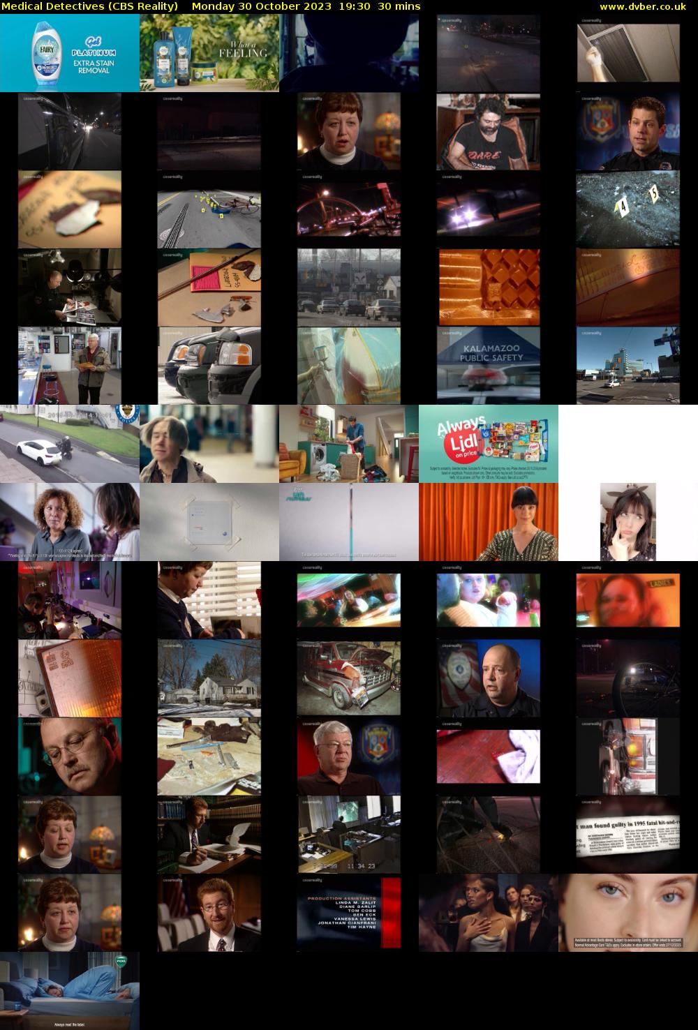 Medical Detectives (CBS Reality) Monday 30 October 2023 19:30 - 20:00