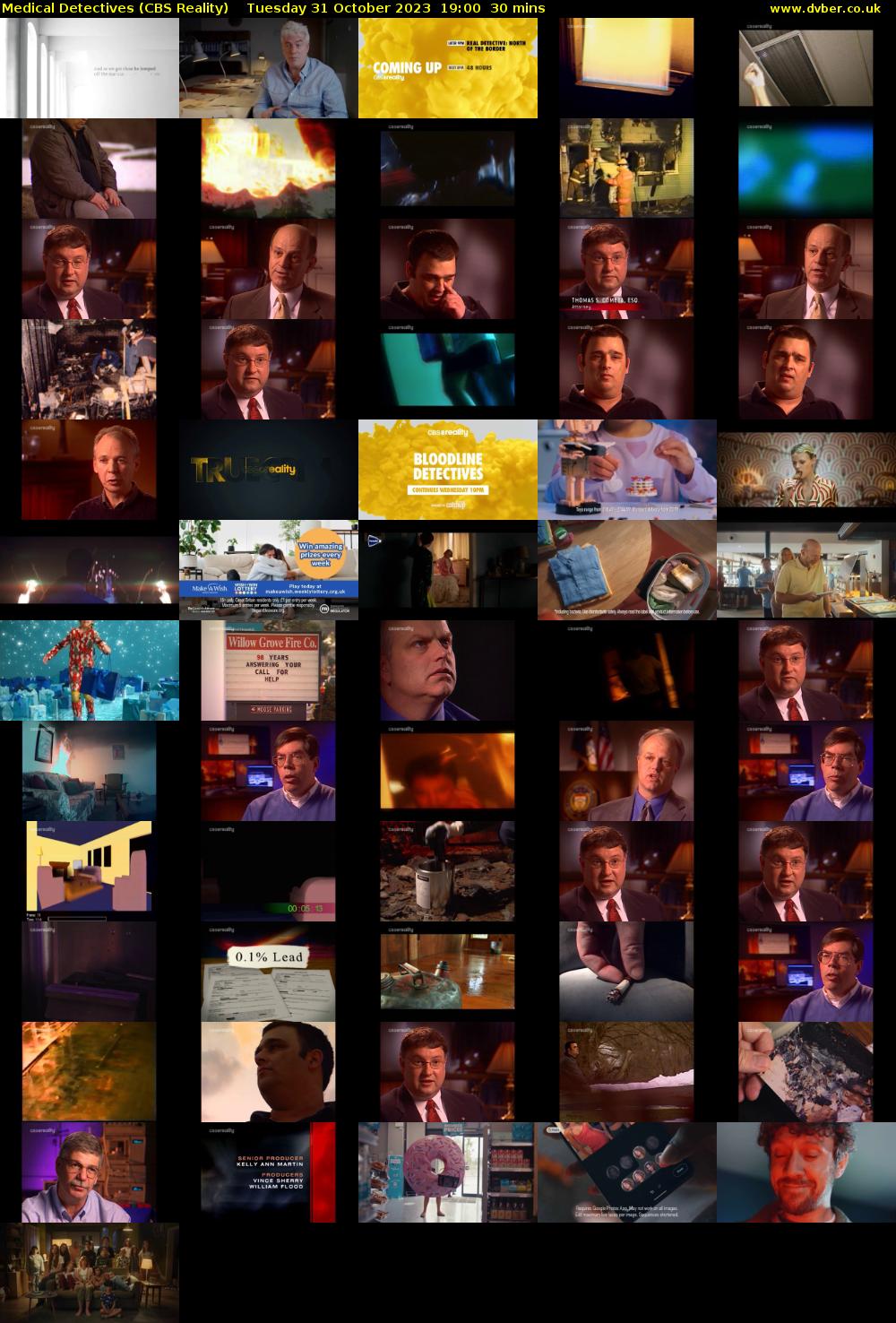 Medical Detectives (CBS Reality) Tuesday 31 October 2023 19:00 - 19:30