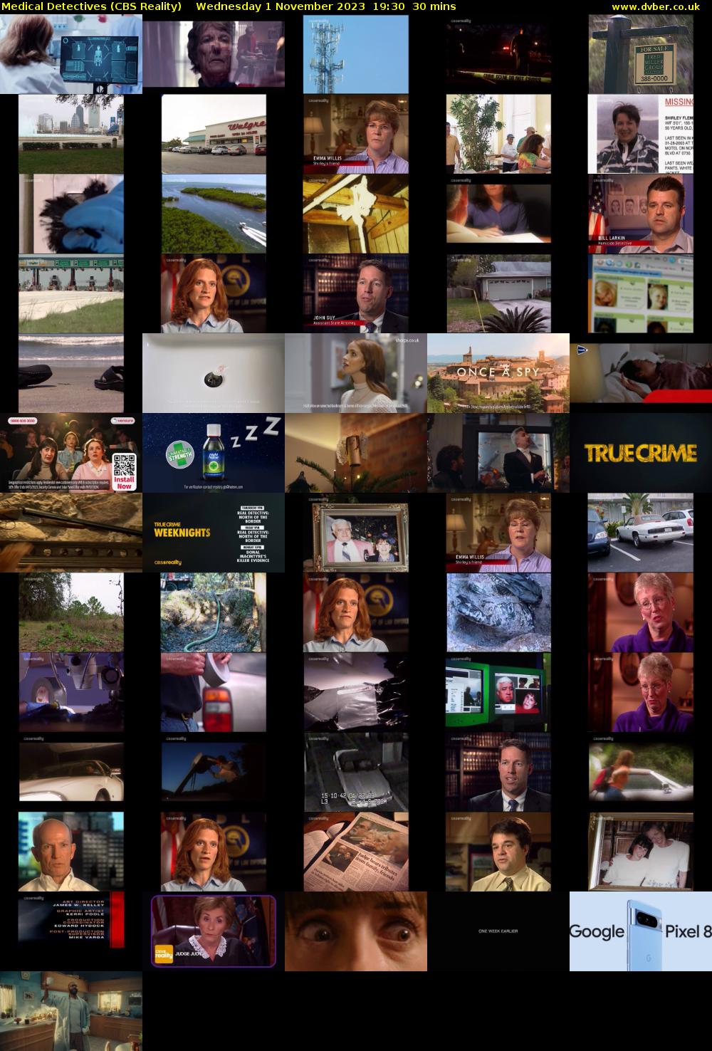 Medical Detectives (CBS Reality) Wednesday 1 November 2023 19:30 - 20:00