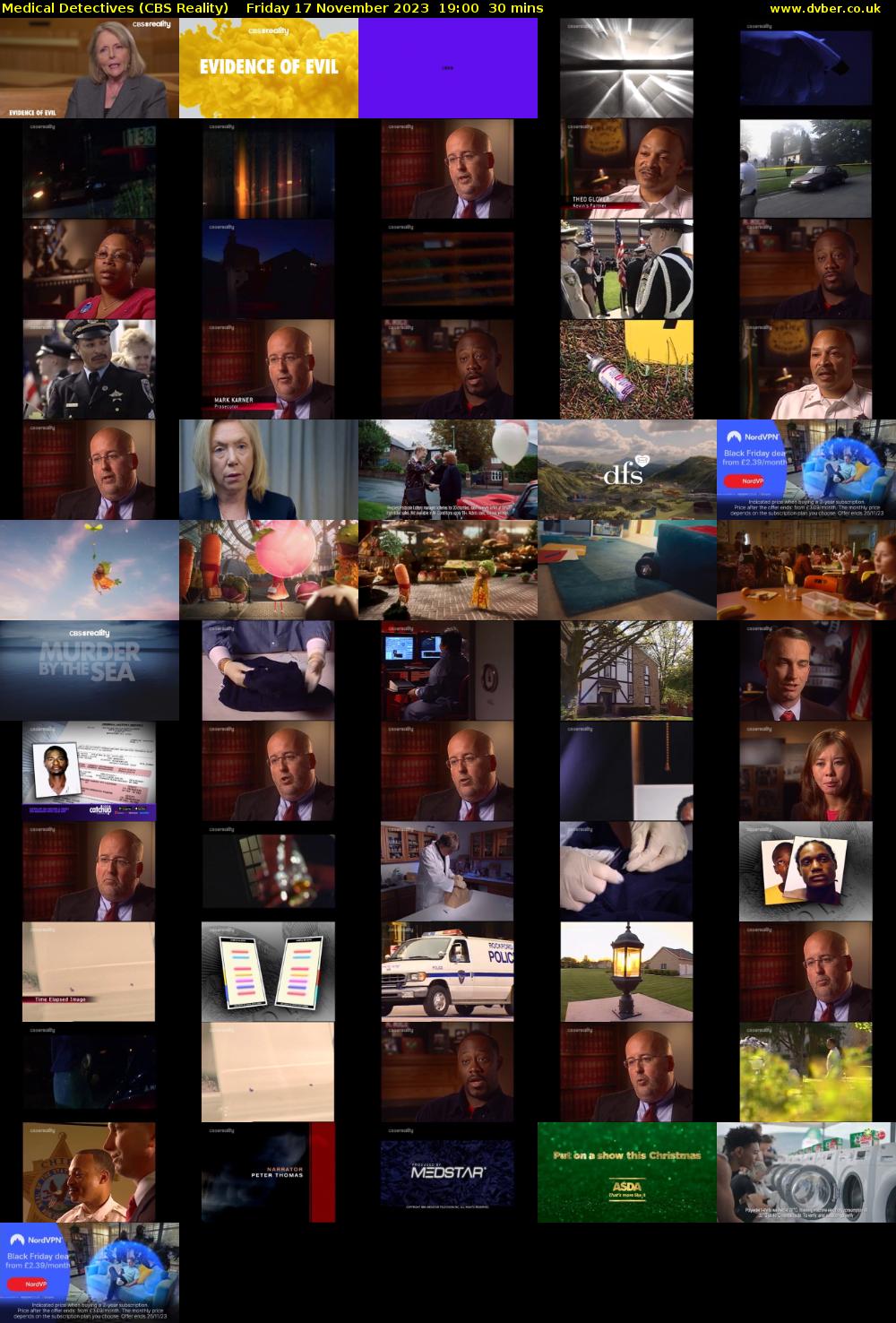 Medical Detectives (CBS Reality) Friday 17 November 2023 19:00 - 19:30