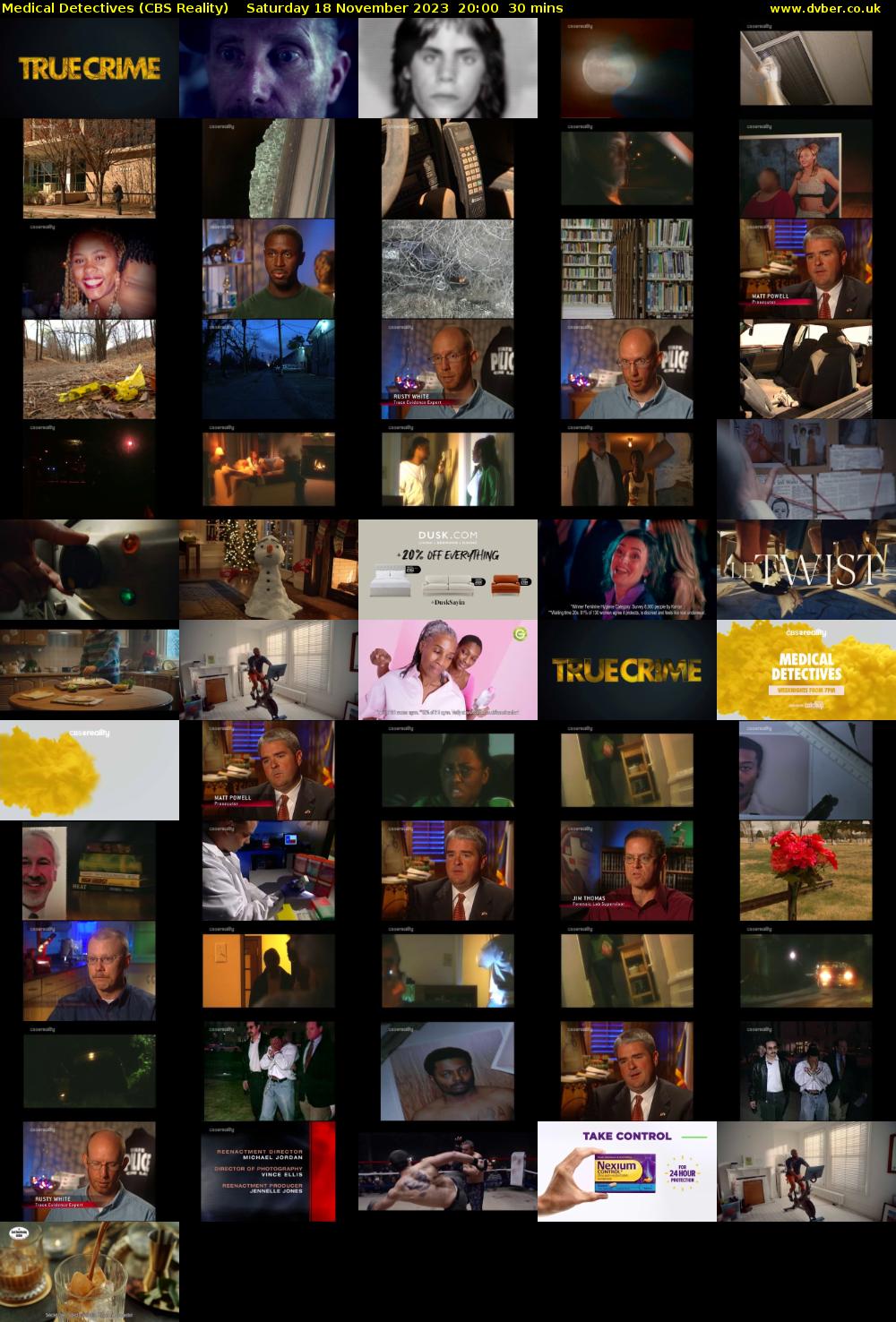 Medical Detectives (CBS Reality) Saturday 18 November 2023 20:00 - 20:30
