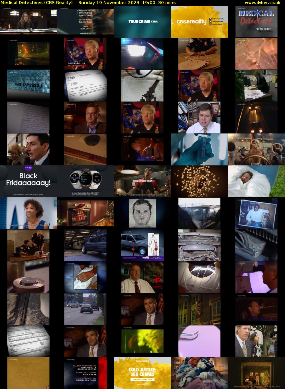 Medical Detectives (CBS Reality) Sunday 19 November 2023 19:00 - 19:30