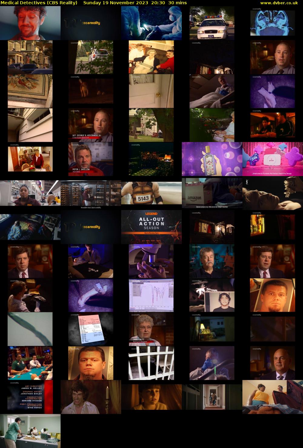 Medical Detectives (CBS Reality) Sunday 19 November 2023 20:30 - 21:00