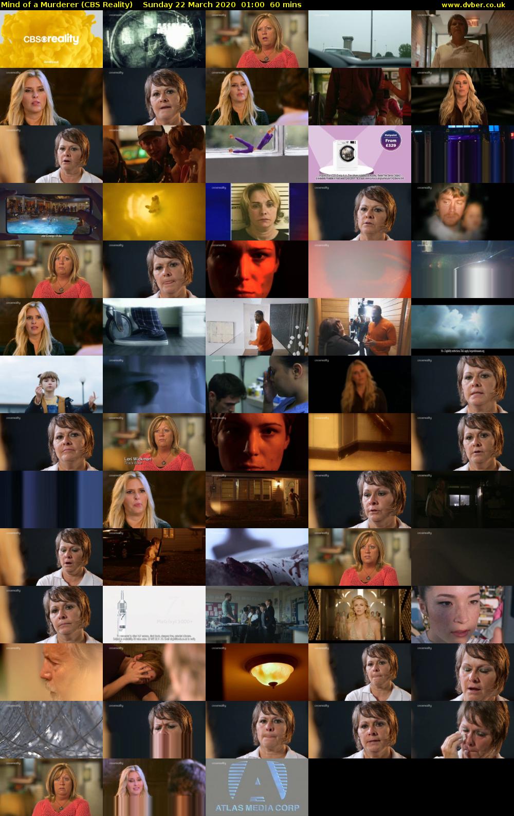 Mind of a Murderer (CBS Reality) Sunday 22 March 2020 01:00 - 02:00