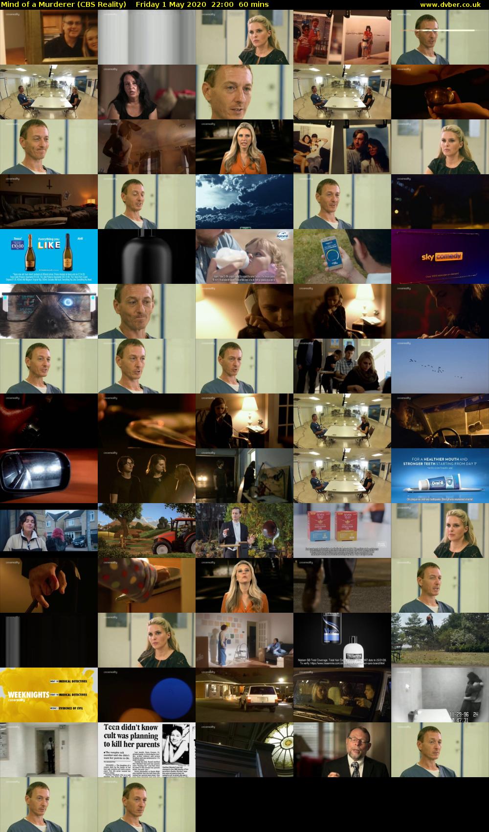 Mind of a Murderer (CBS Reality) Friday 1 May 2020 22:00 - 23:00