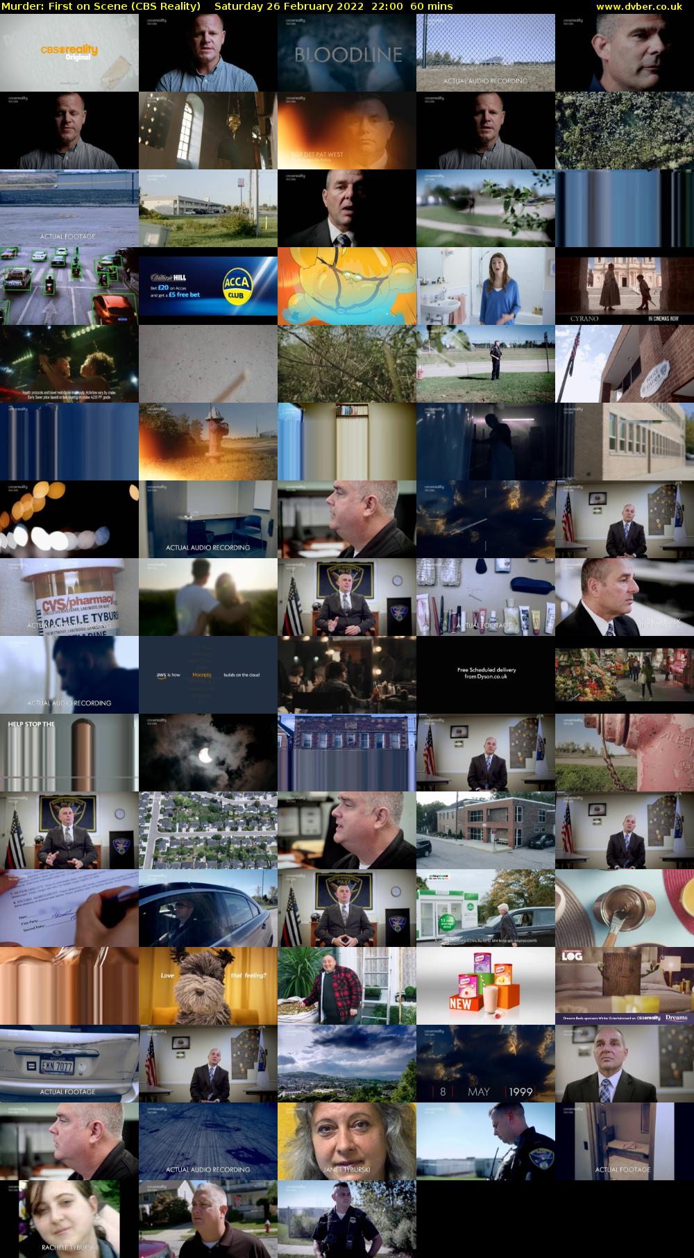Murder: First on Scene (CBS Reality) Saturday 26 February 2022 22:00 - 23:00