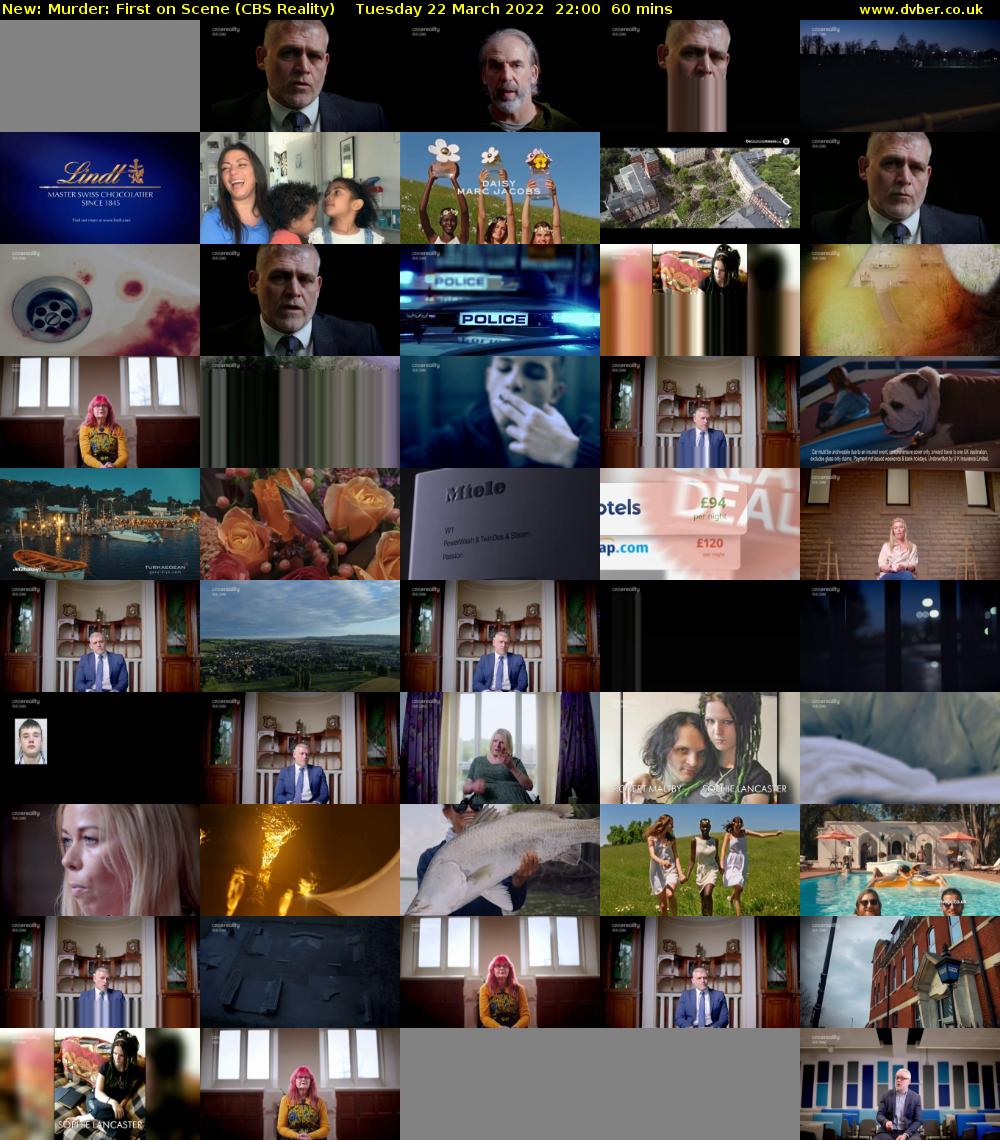 Murder: First on Scene (CBS Reality) Tuesday 22 March 2022 22:00 - 23:00