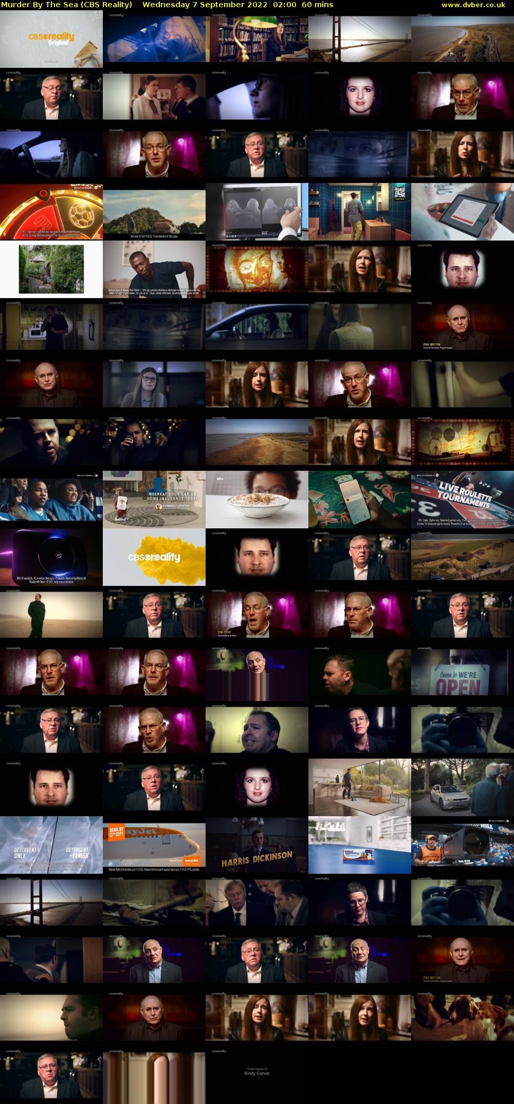 Murder By The Sea (CBS Reality) Wednesday 7 September 2022 02:00 - 03:00
