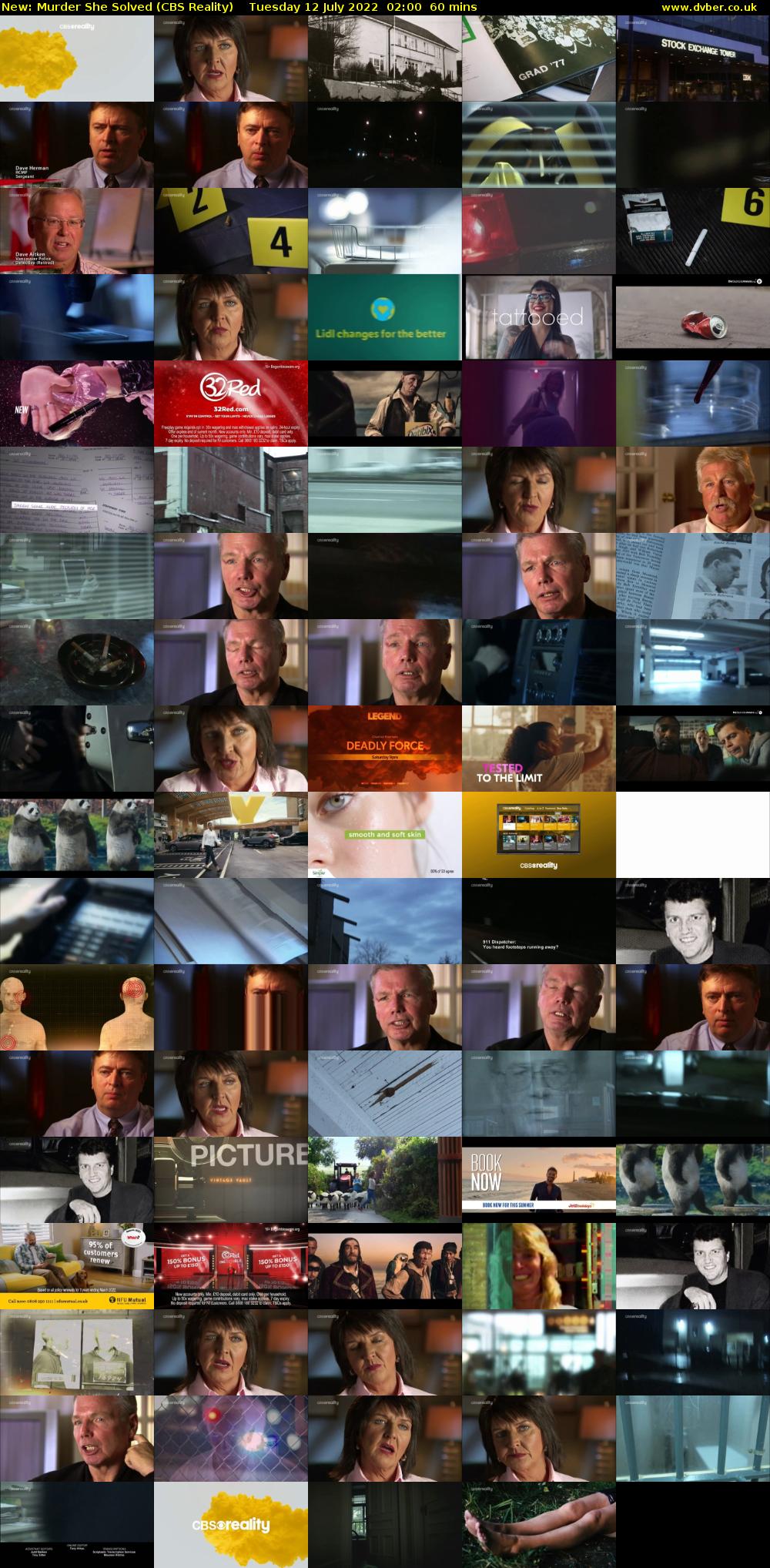 Murder She Solved (CBS Reality) Tuesday 12 July 2022 02:00 - 03:00