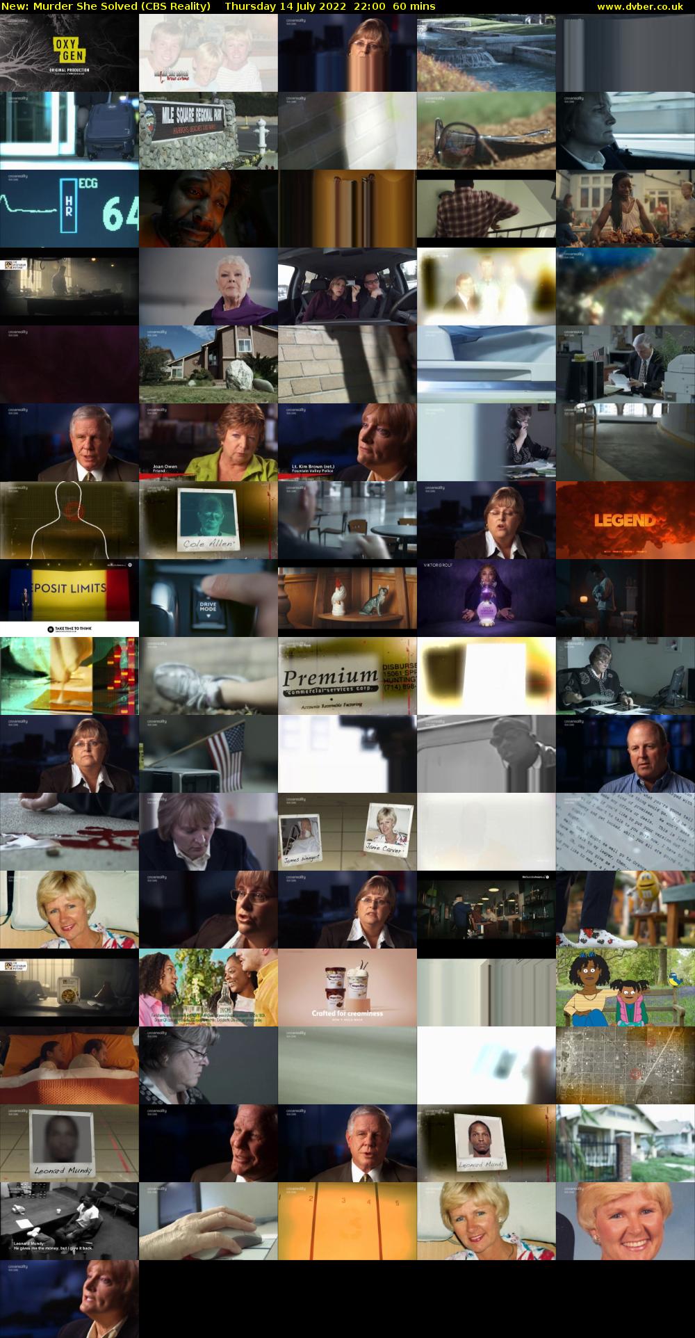Murder She Solved (CBS Reality) Thursday 14 July 2022 22:00 - 23:00