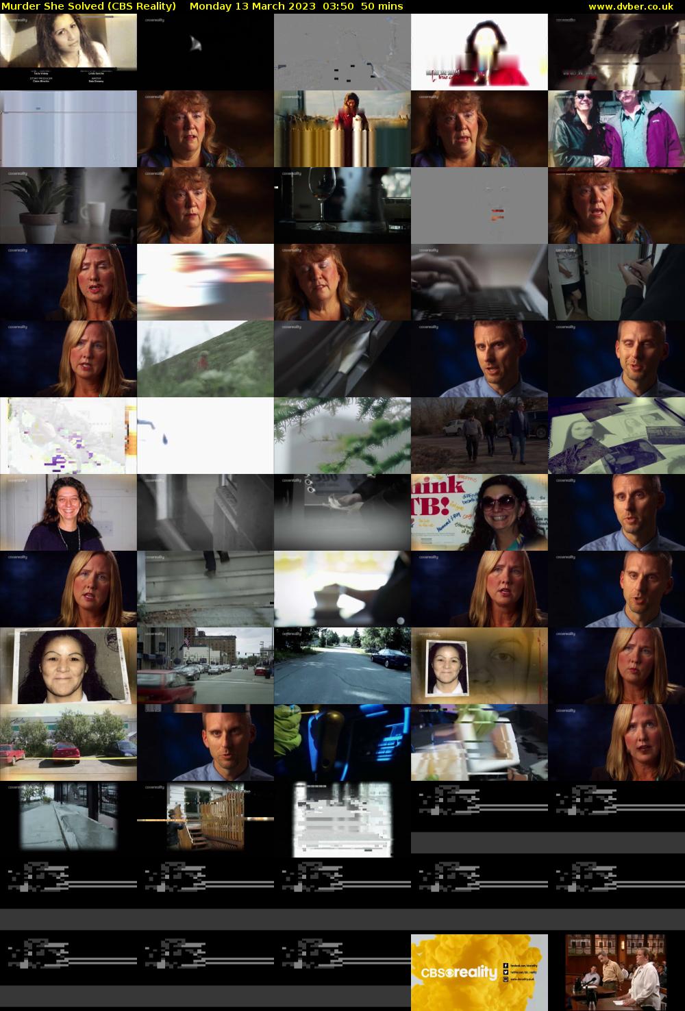 Murder She Solved (CBS Reality) Monday 13 March 2023 03:50 - 04:40