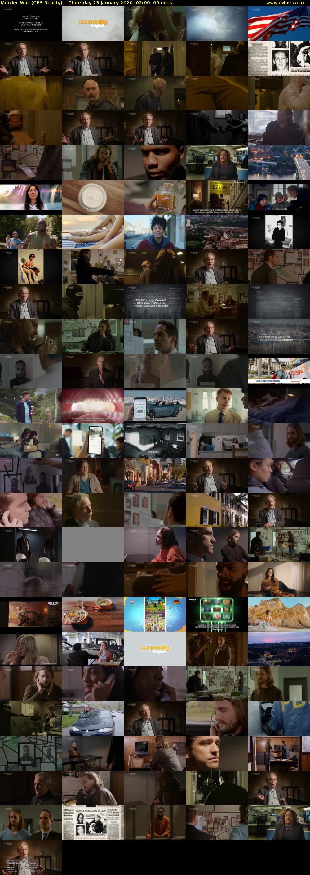 Murder Wall (CBS Reality) Thursday 23 January 2020 02:00 - 03:00