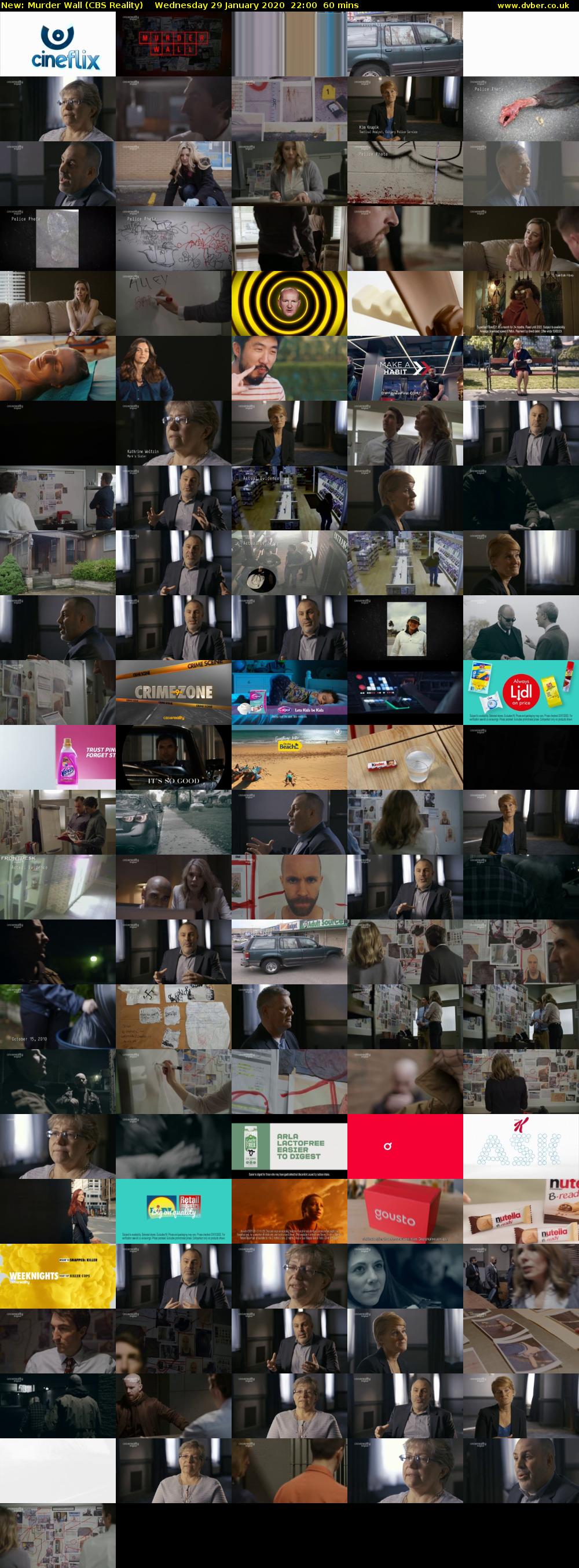 Murder Wall (CBS Reality) Wednesday 29 January 2020 22:00 - 23:00