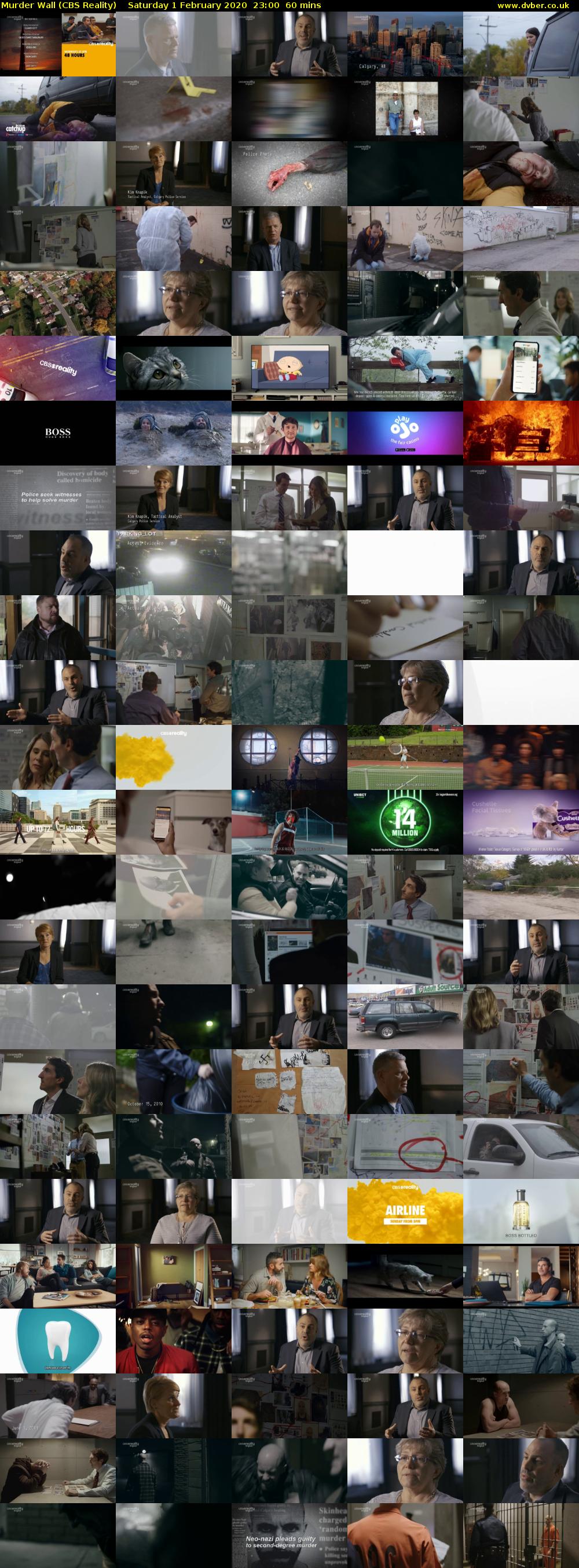 Murder Wall (CBS Reality) Saturday 1 February 2020 23:00 - 00:00