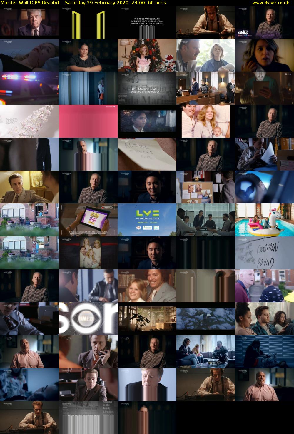 Murder Wall (CBS Reality) Saturday 29 February 2020 23:00 - 00:00