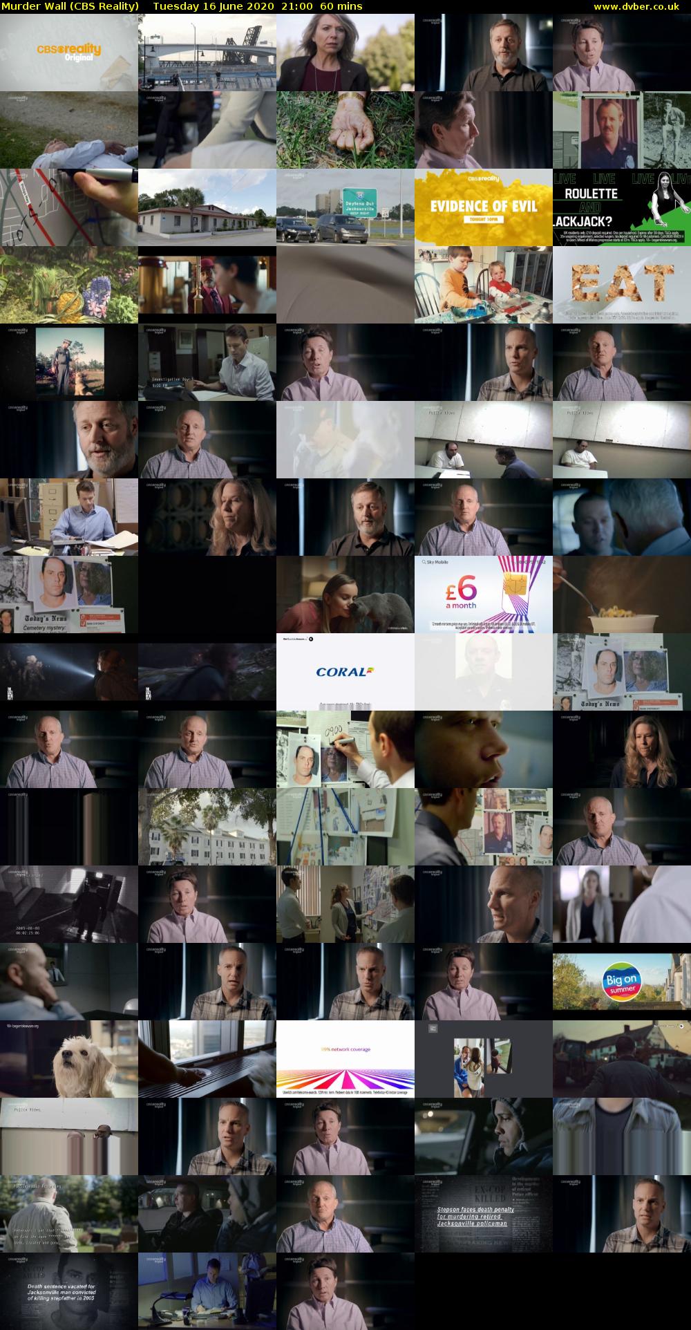 Murder Wall (CBS Reality) Tuesday 16 June 2020 21:00 - 22:00